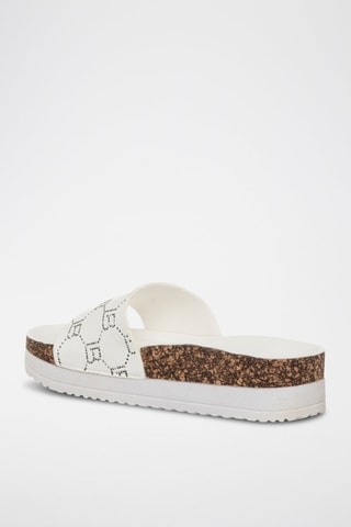 Mules com plataforma - Branco - Laura Biagiotti