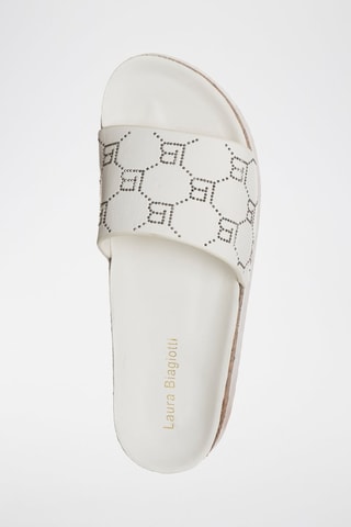 Mules com plataforma - Branco - Laura Biagiotti