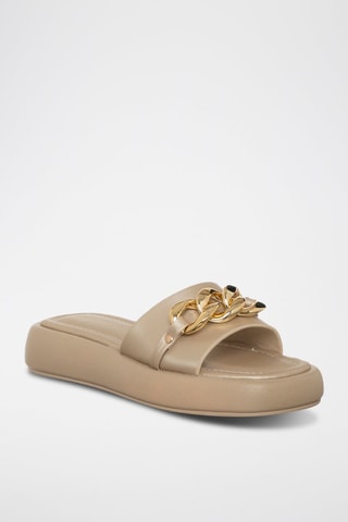 Mules com plataforma - Bege - Laura Biagiotti
