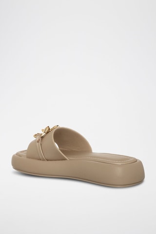 Mules com plataforma - Bege - Laura Biagiotti