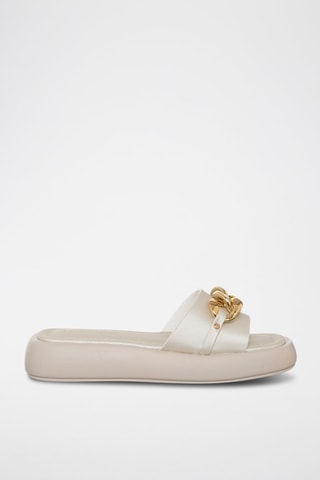 Mules com plataforma - Cru - Laura Biagiotti