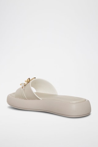 Mules com plataforma - Cru - Laura Biagiotti