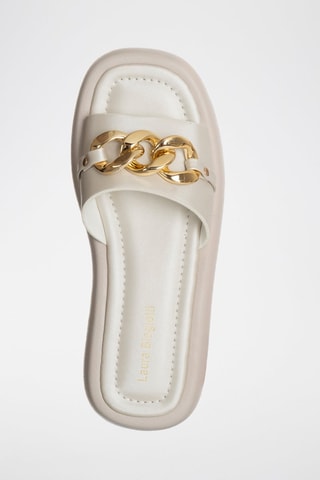 Mules com plataforma - Cru - Laura Biagiotti