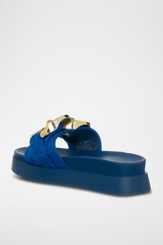 Mules com plataforma - Azul-escuro - Laura Biagiotti