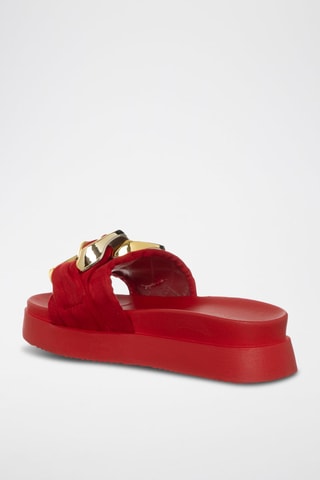 Mules com plataforma - Vermelho - Laura Biagiotti
