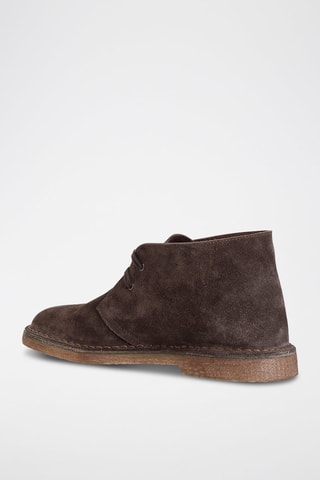 Boots em nobuck 
Castanho-escuro
