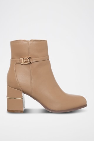 Botins - Camel-claro
