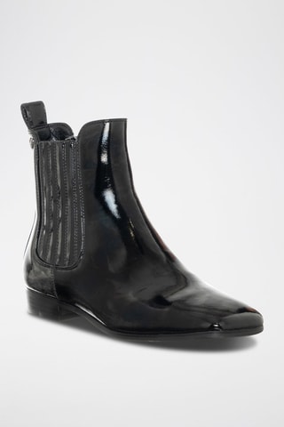 Gelakte Chelsea Boots - Zwart