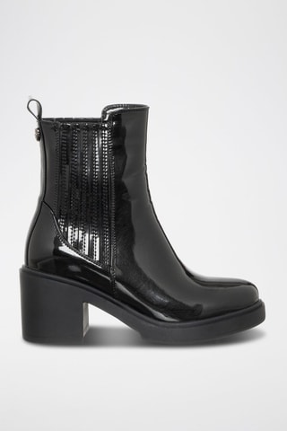 Botins Chelsea envernizados - Preto 