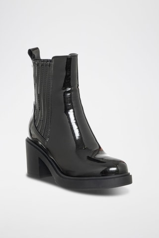 Botins Chelsea envernizados - Preto 