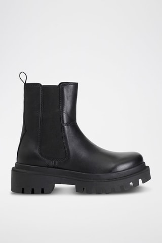 Leren Chelsea Boots 
Zwart