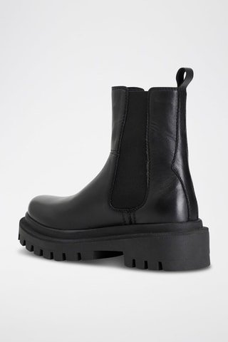 Leren Chelsea Boots 
Zwart
