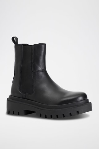Leren Chelsea Boots 
Zwart