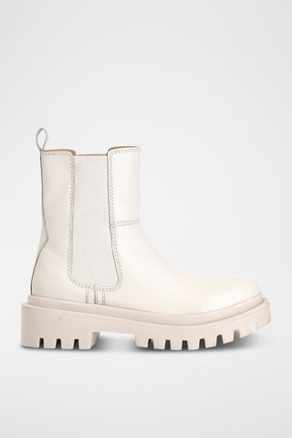 Leren Chelsea Boots 
Wit