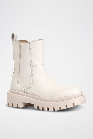 Leren Chelsea Boots 
Wit