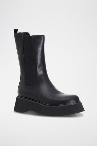 Leren Chelsea Boots Zwart