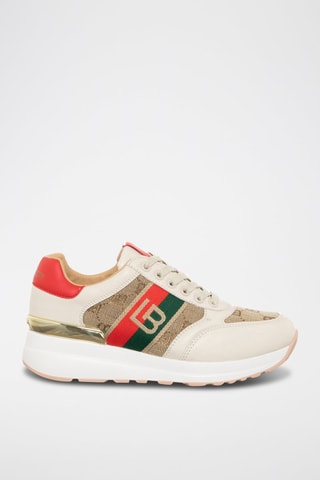 Platform Sneakers Ecru en Beige