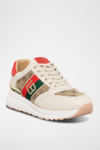 Platform Sneakers Ecru en Beige