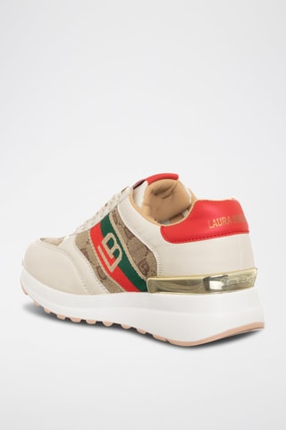 Platform Sneakers Ecru en Beige