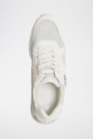 Platform Sneakers Wit en Zilverkleurig