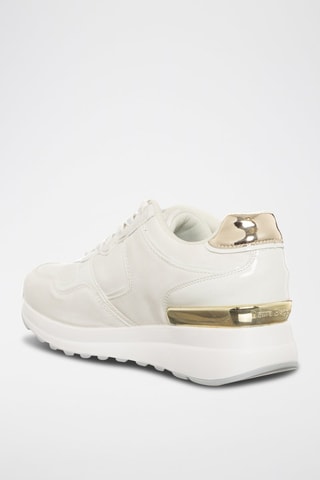 Platform Sneakers Wit en Goudkleurig