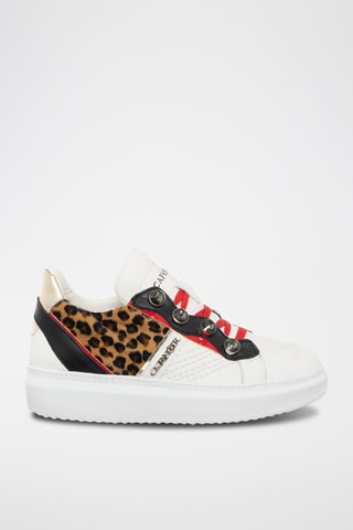 Leren Sneakers Wit en Zwart