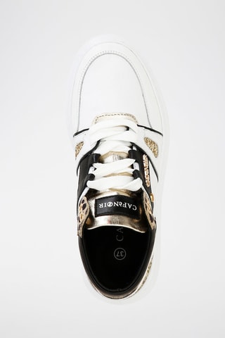 Leren Hoge Sneakers 
Wit