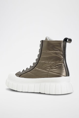 Leren Hoge Sneakers 
Bronskleurig 