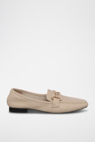 Mocassins en cuir - Beige - Loretta by Loretta