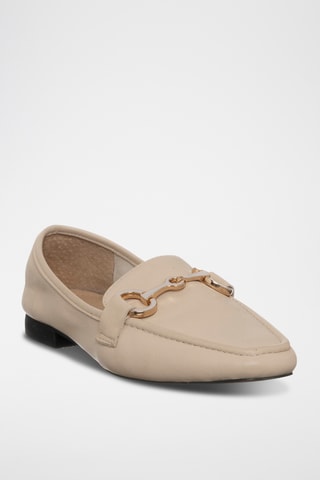 Mocassins en cuir - Beige - Loretta by Loretta
