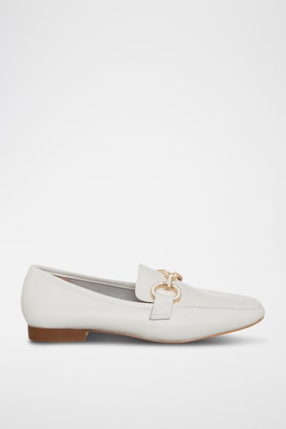 Mocassins en cuir - Blanc - Loretta by Loretta