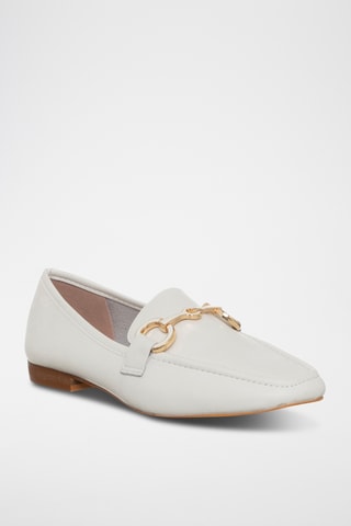 Mocassins en cuir - Blanc - Loretta by Loretta
