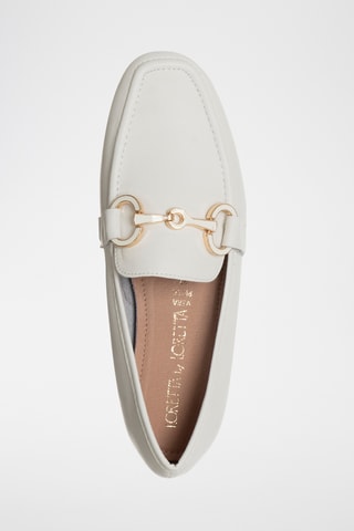 Mocassins en cuir - Blanc - Loretta by Loretta