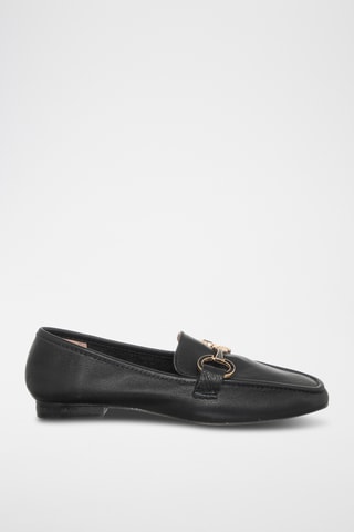 Mocassins en cuir - Noir - Loretta by Loretta