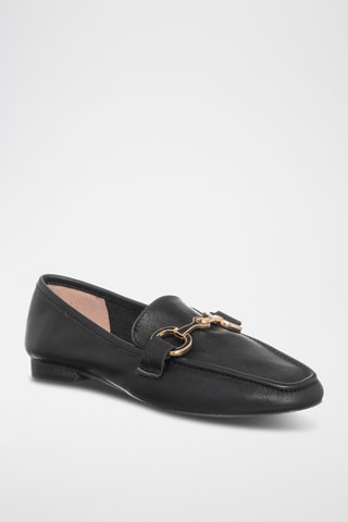 Mocassins en cuir - Noir - Loretta by Loretta