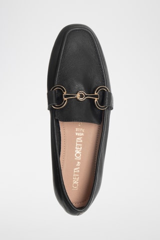Mocassins en cuir - Noir - Loretta by Loretta