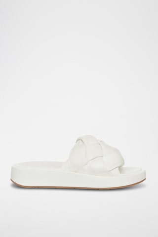 Mules com plataforma - Branco - Loretta By Loretta
