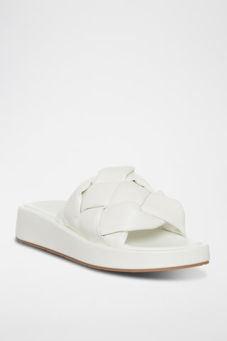 Mules com plataforma - Branco - Loretta By Loretta