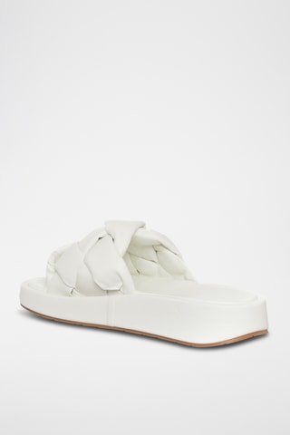 Mules com plataforma - Branco - Loretta By Loretta