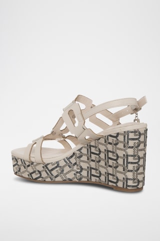 Sandalen met Sleehak - Ecru - Laura Biagotti