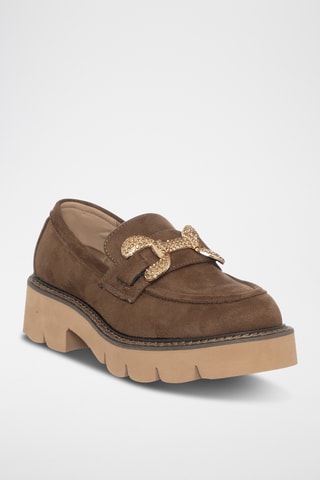 Mocassins à talons - Marron - Loretta By Loretta