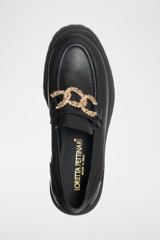 Leren Mocassins - Zwart - Loretta by Loretta