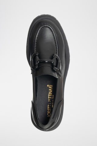 Leren Mocassins - Zwart - Loretta by Loretta