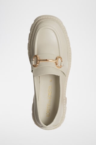 Mocassins met Hak - Beige - Loretta By Loretta