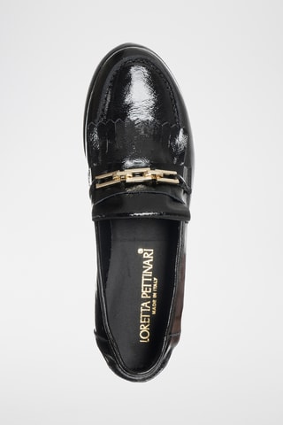 Mocassins en cuir verni - Noir - Loretta Pettinari