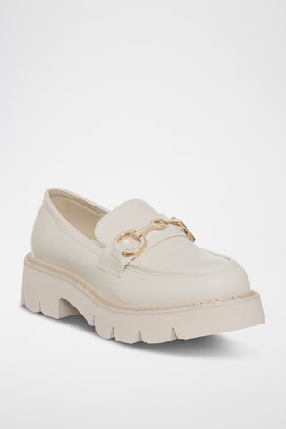 Mocassins plateformes - Ecru - Loretta by Loretta