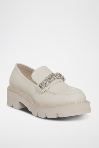 Mocassins plateformes - Ecru - Loretta by Loretta