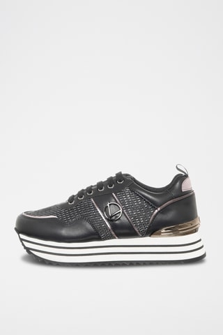 Platform Sneakers - Zwart - Loretta by Loretta