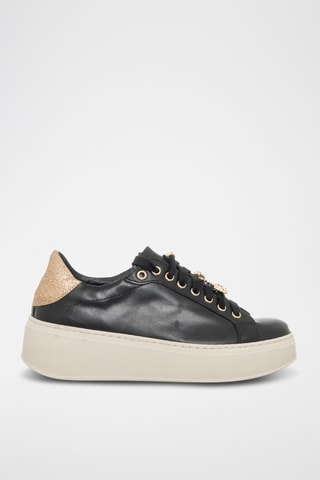Leren Platform Sneakers - Zwart - Loretta Pettinari