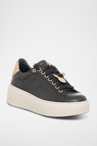Leren Platform Sneakers - Zwart - Loretta Pettinari